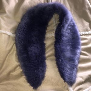 Rare colour! Real fur collar shawl never worn